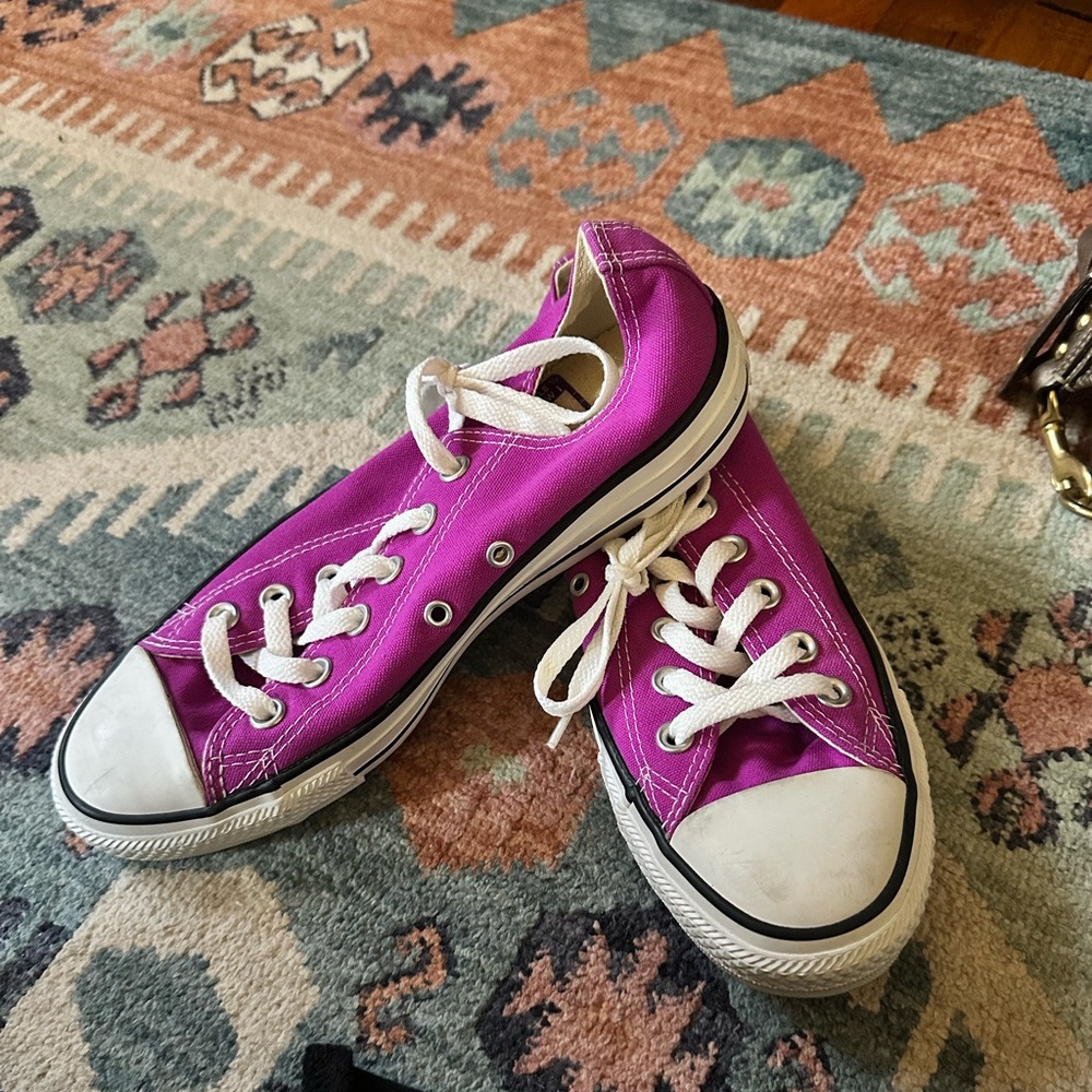 Converse purple sneakers